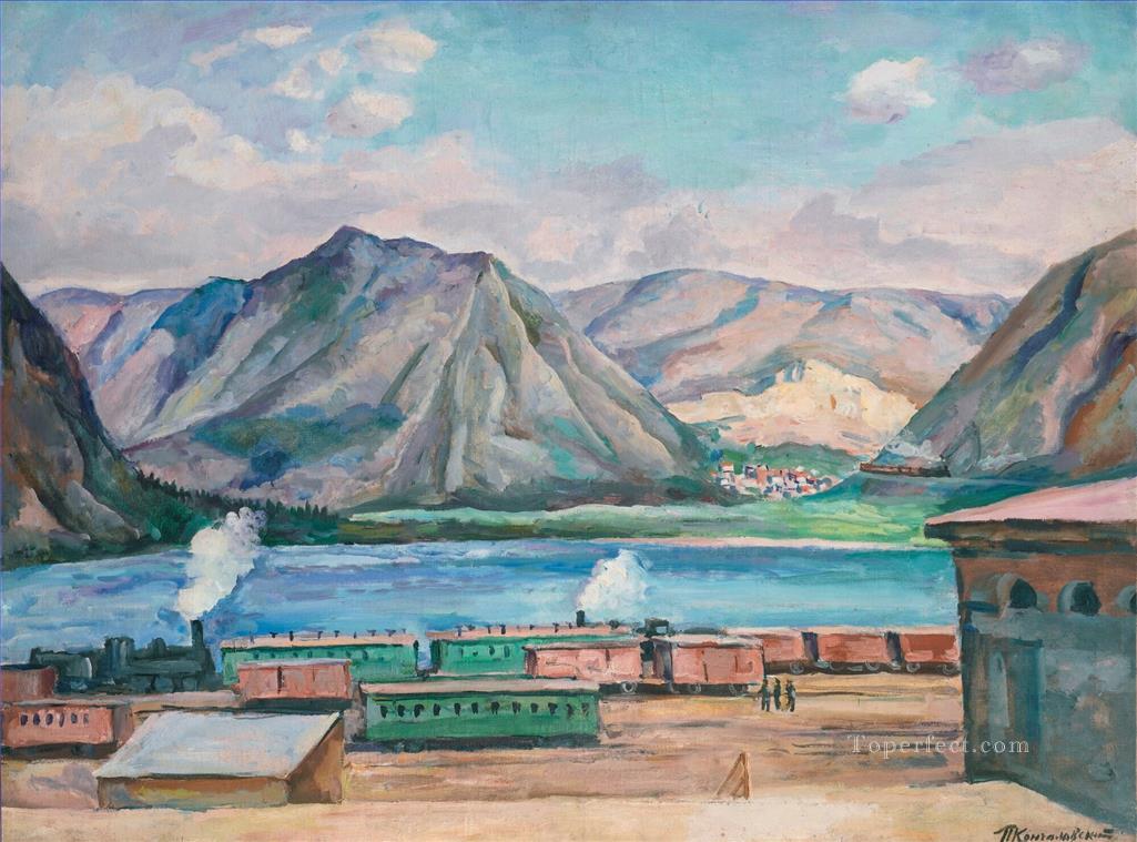 VIEW OF APATITY NEAR KIROVSK Petr Petrovich Konchalovsky Oil Paintings
